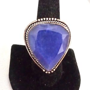 Vintage 50ct natural sapphire cocktail ring Size 8 💙
